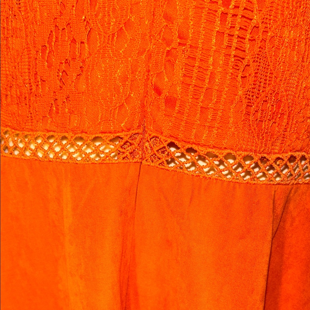 SHEIN Vibrant Orange Long Sleeve Dress - Picture 10 of 16